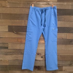 Figs Men's Cairo Cargo Scrub Pants in Light Blue